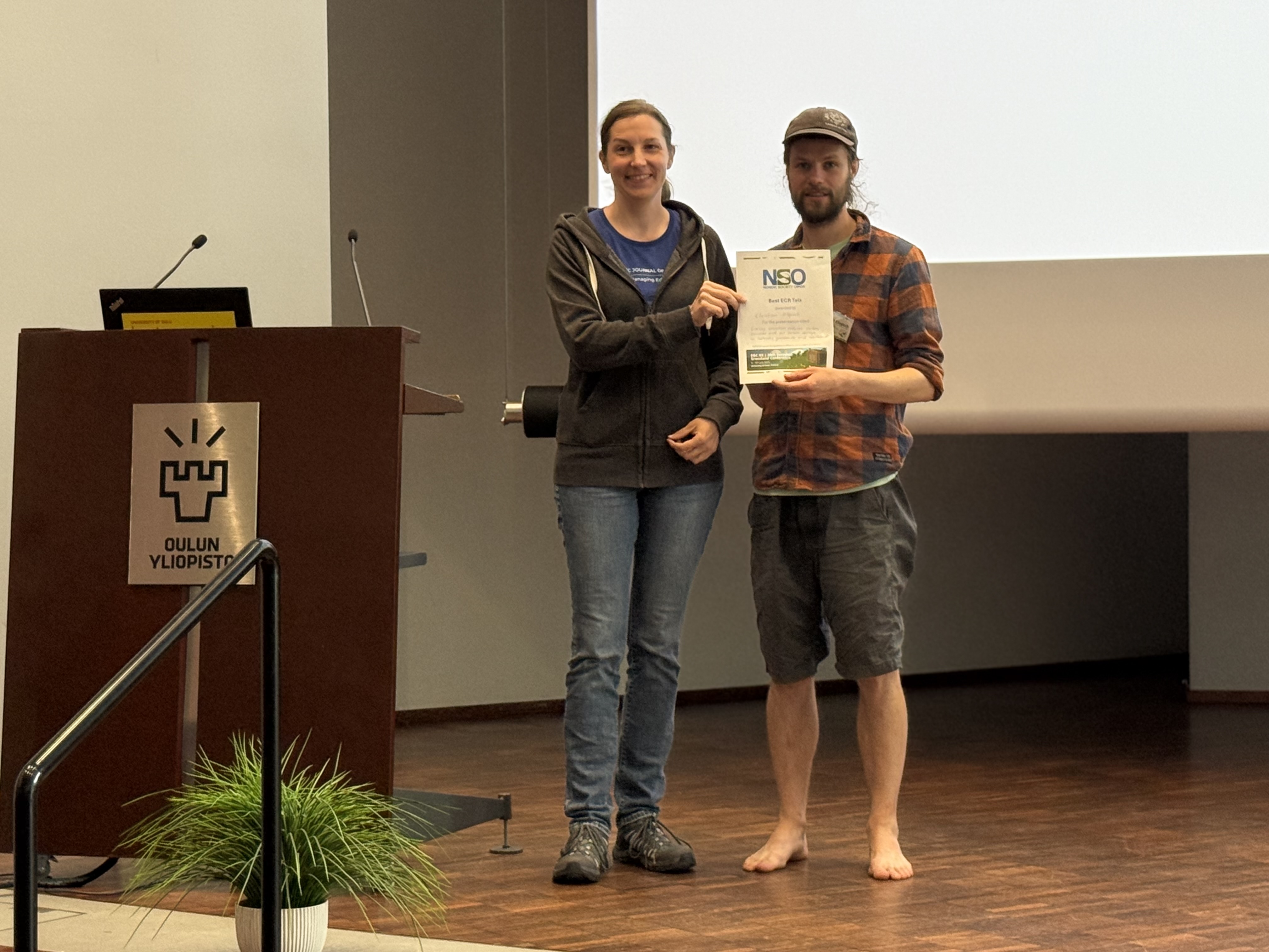 Award presentation with Christian Klopsch and Friederike Gehrmann